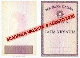 Scadenza validità delle carte d'identità cartacee